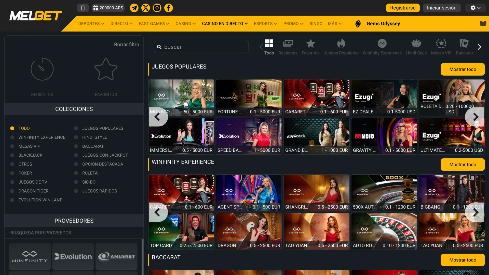 Explora el emocionante mundo del casino en Melbet.